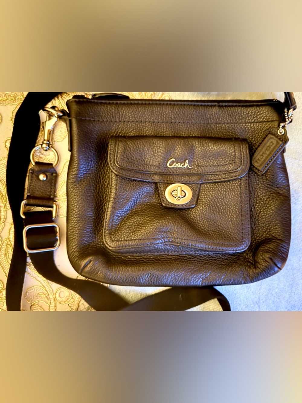 Coach Swingpack Black Crossbody Bag - Picture 2 of 6